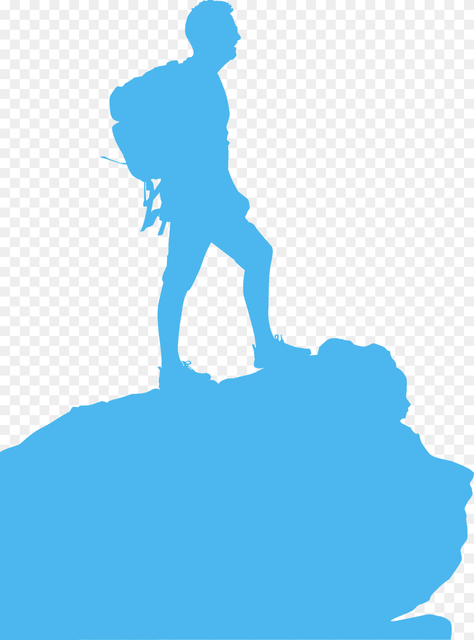 Man On The Mountain Silhouette, Adult, Person, Male, Outdoors Free Png