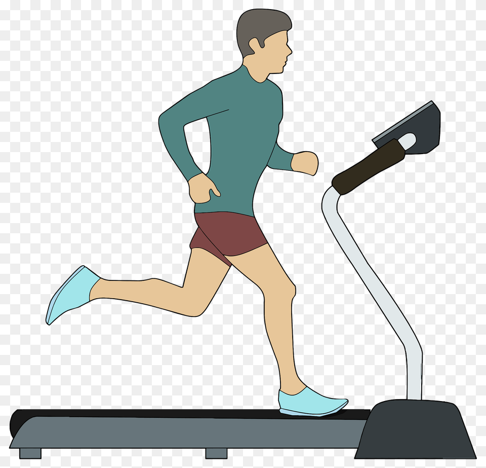 Man On Treadmill Clipart, Person, Clothing, Sport, Shoe Png