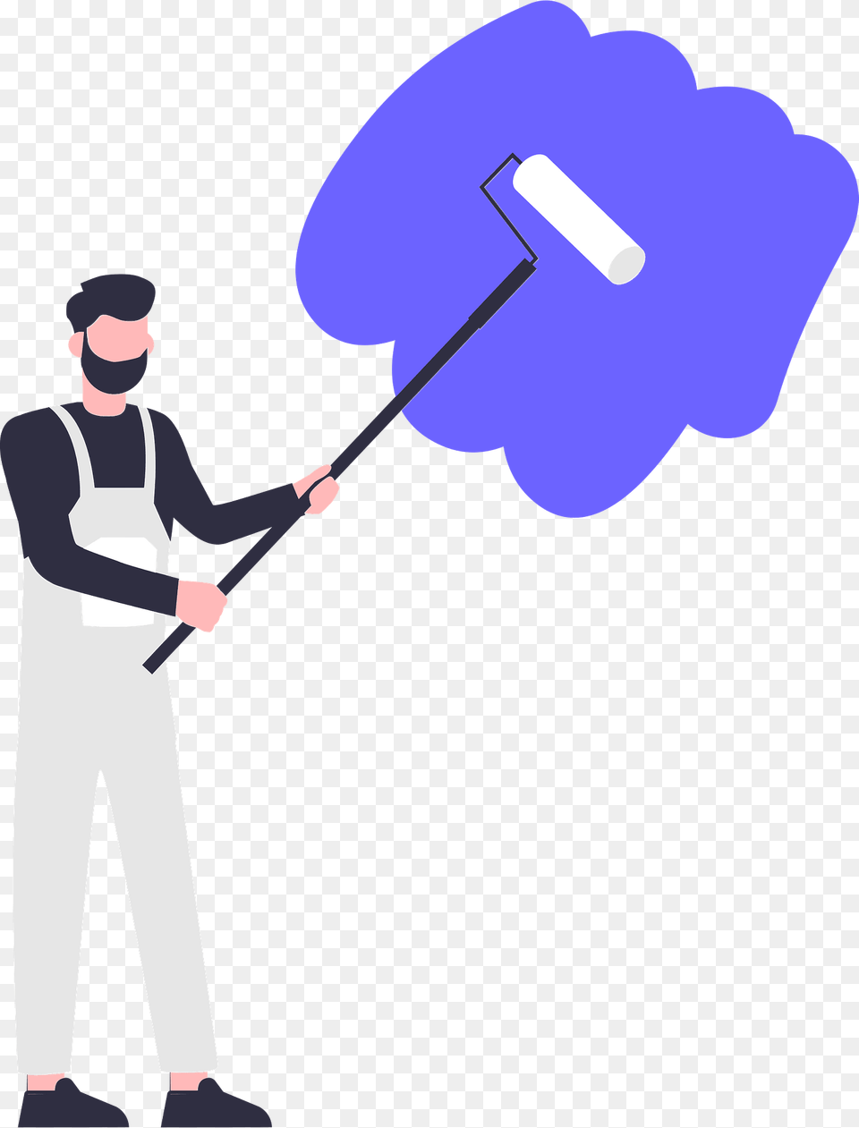 Man Painting A Wall Clipart, Cleaning, Person, People, Adult Free Png Download
