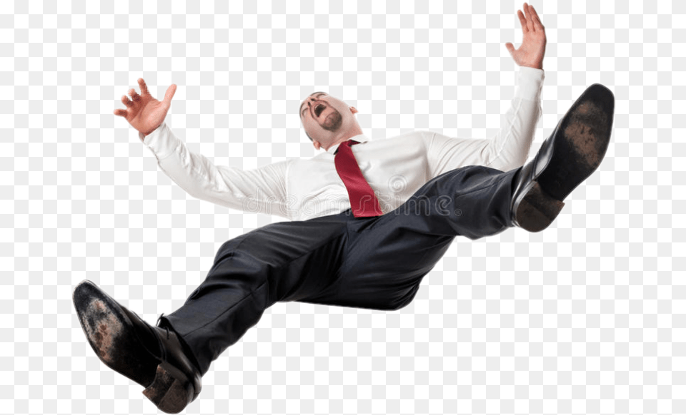 Man People Falling Fall Frombuilding Fallingfrombuilding Jumping, Accessories, Tie, Formal Wear, Head Free Png Download