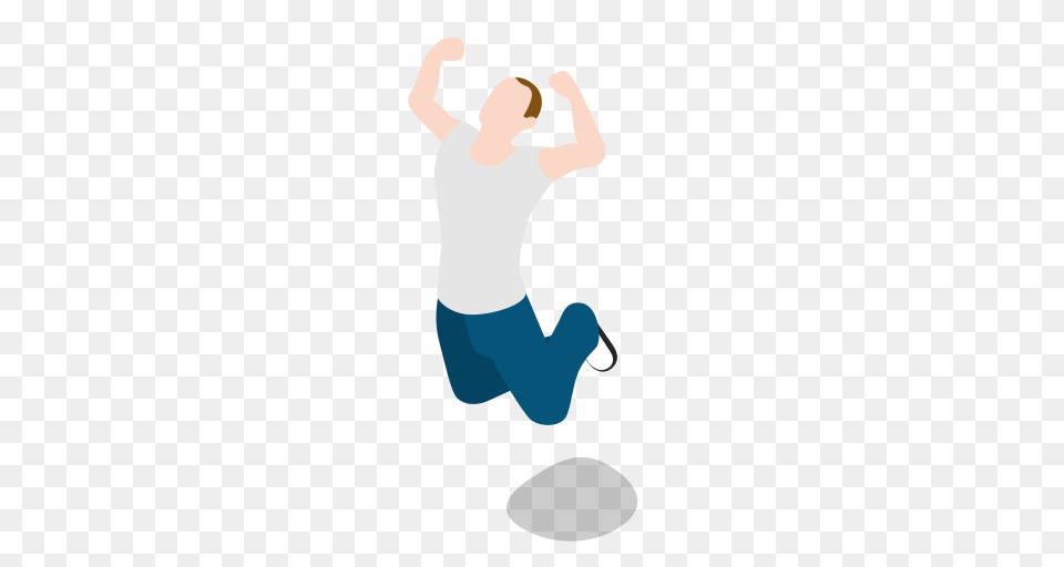 Man Person Jumping Happy Joy Icon Of City Basic, Clothing, Pants, Dancing, Leisure Activities Free Png Download
