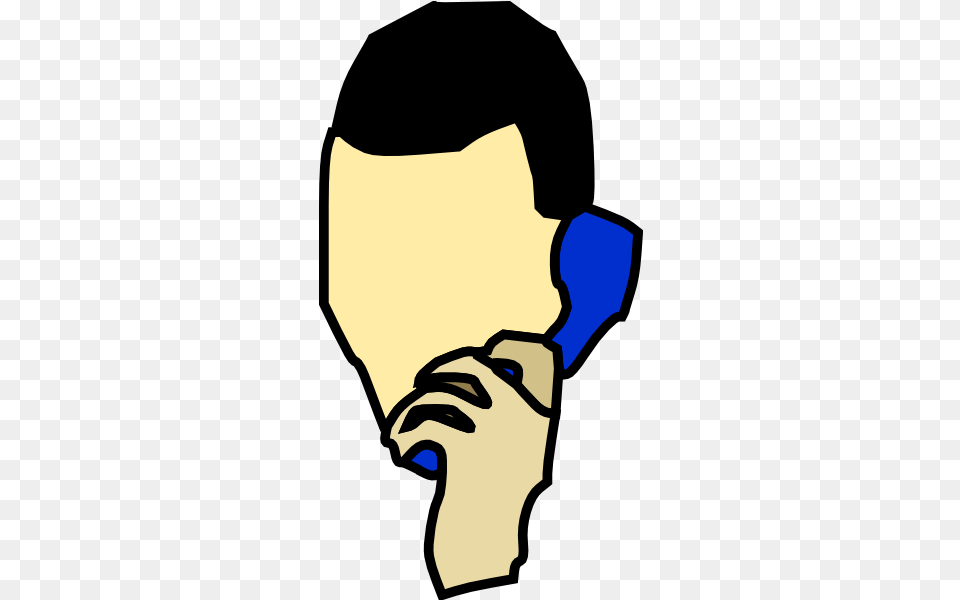 Man Phone Clipart Image Animated Person Talking On The Phone, Finger, Body Part, Hand, Head Free Transparent Png