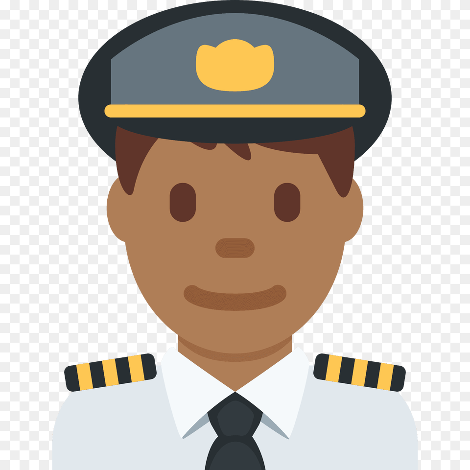 Man Pilot Emoji Clipart, Captain, Officer, Person, Adult Free Png Download