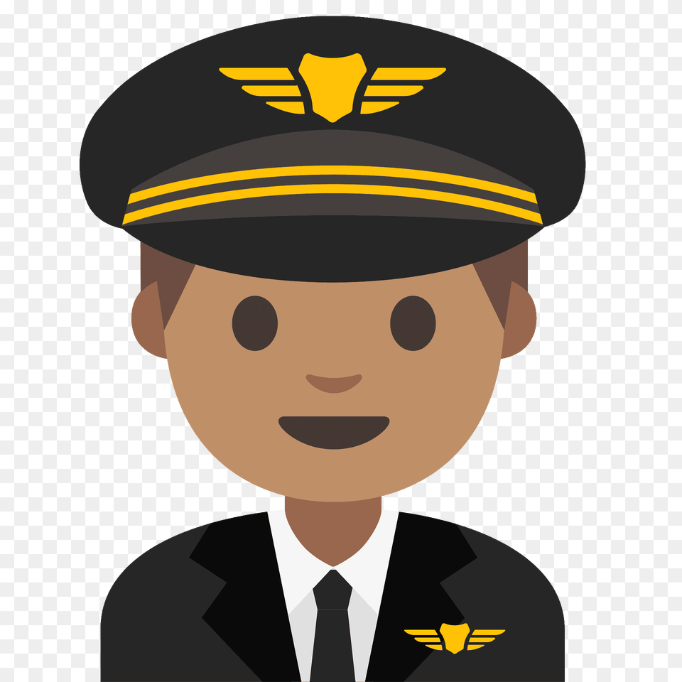 Man Pilot Emoji Clipart, Captain, Person, Officer, Adult Free Png Download