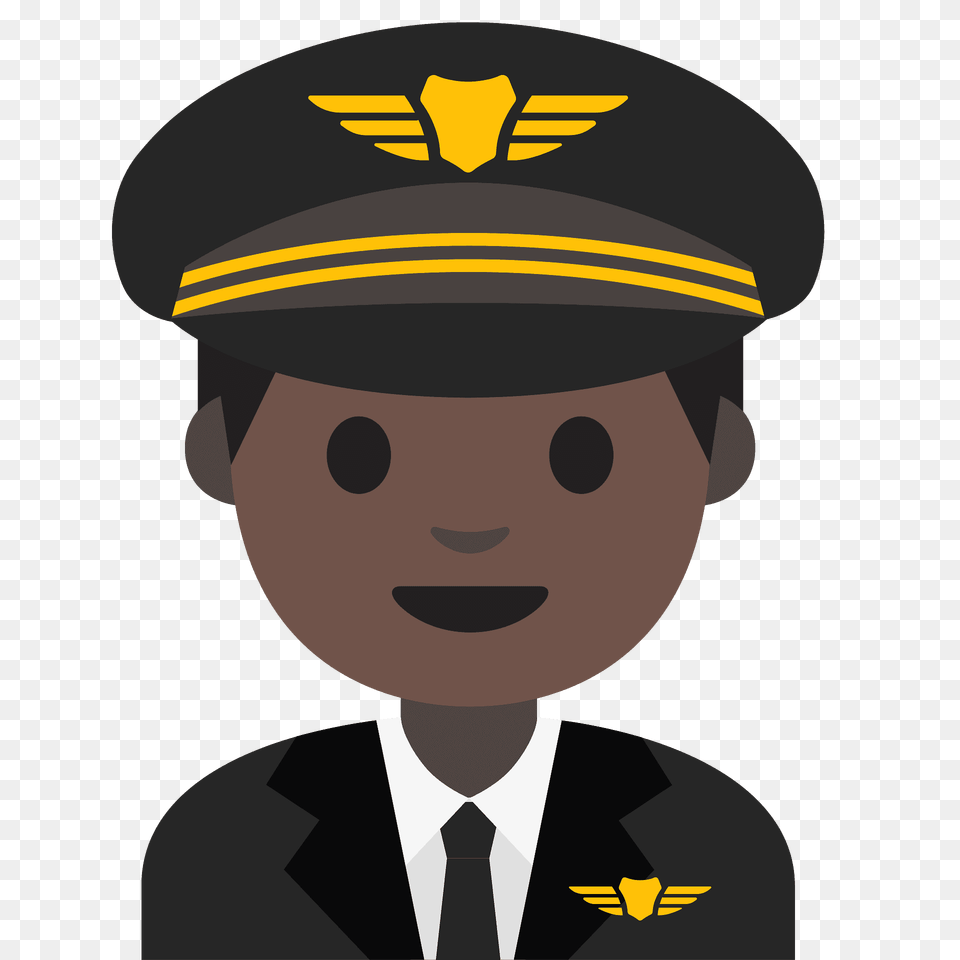 Man Pilot Emoji Clipart, Captain, Officer, Person, Adult Png Image