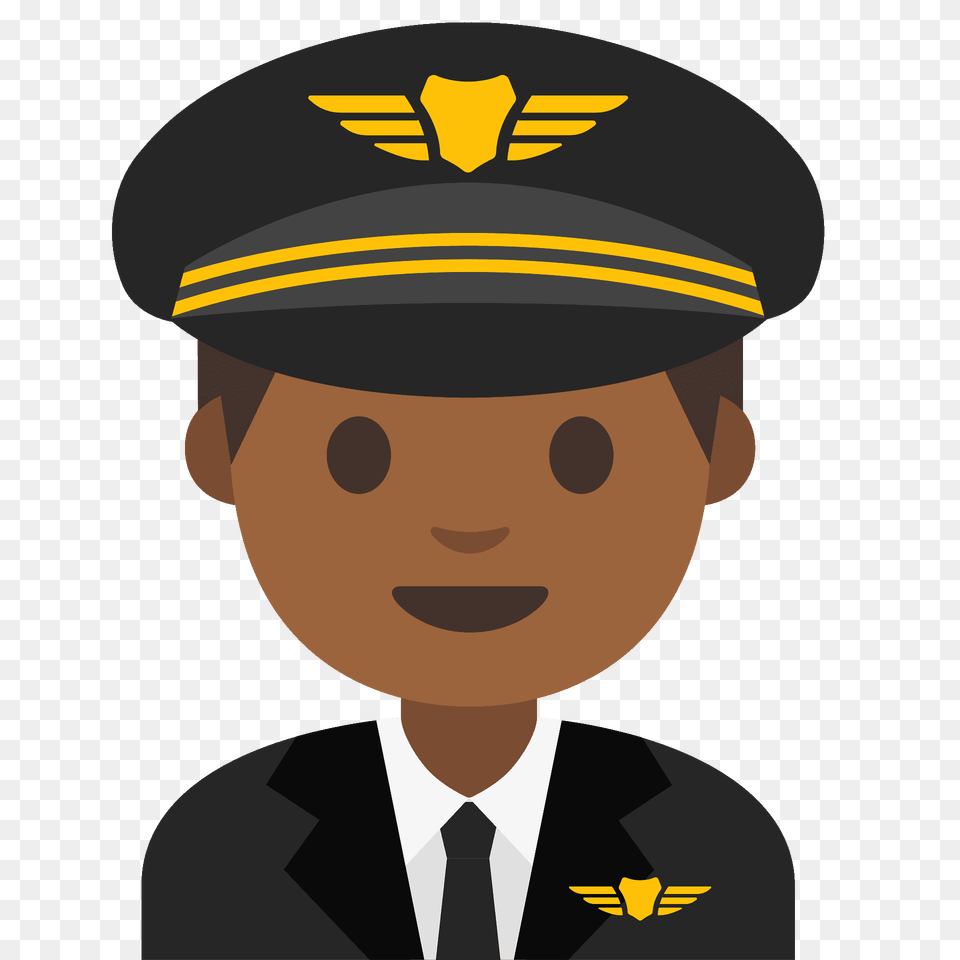 Man Pilot Emoji Clipart, Captain, Officer, Person, Adult Free Transparent Png