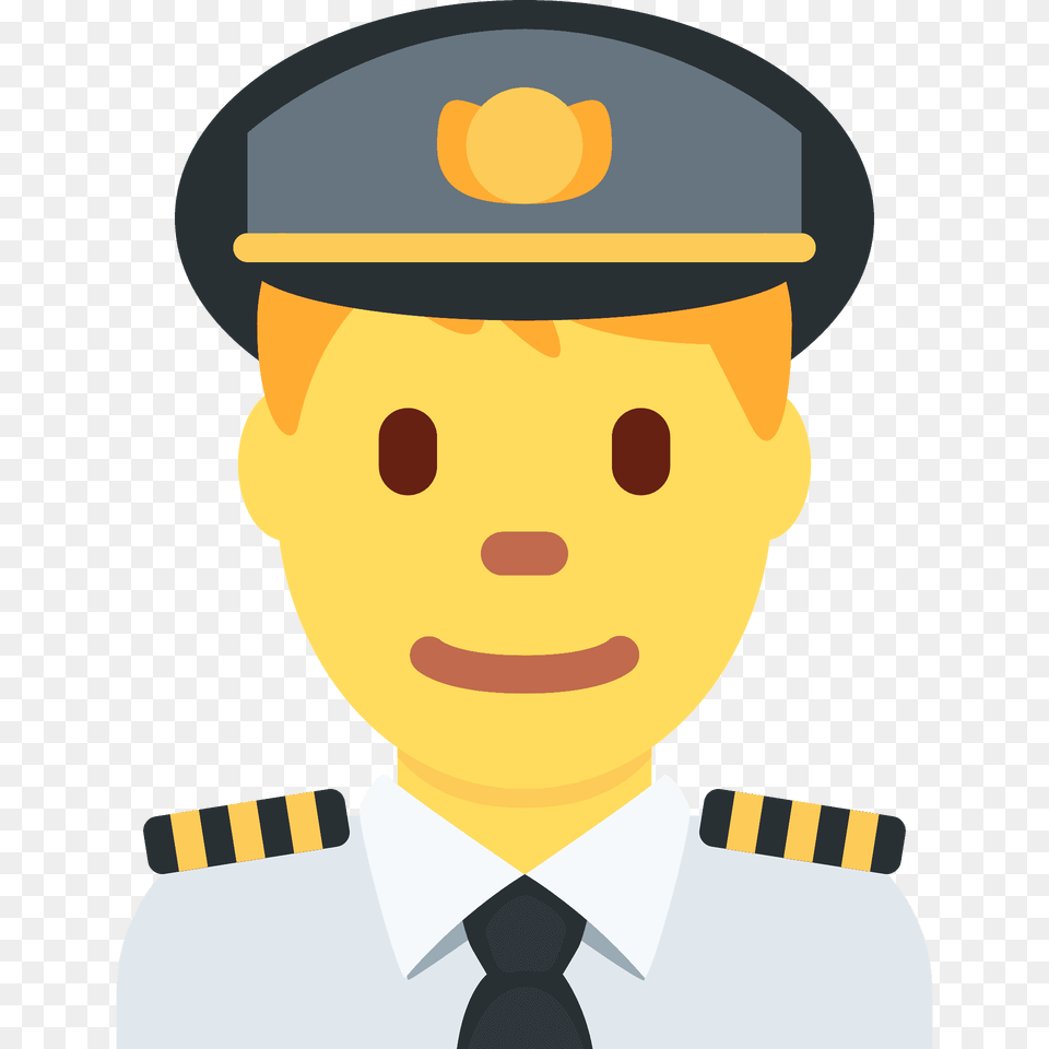 Man Pilot Emoji Clipart, Captain, Officer, Person, Face Free Png Download