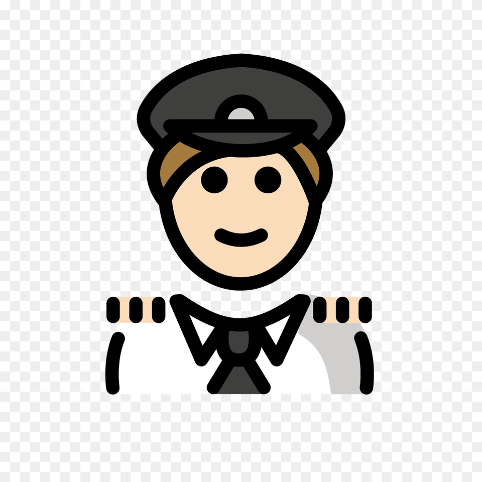 Man Pilot Emoji Clipart, Captain, Officer, Person, Stencil Free Png