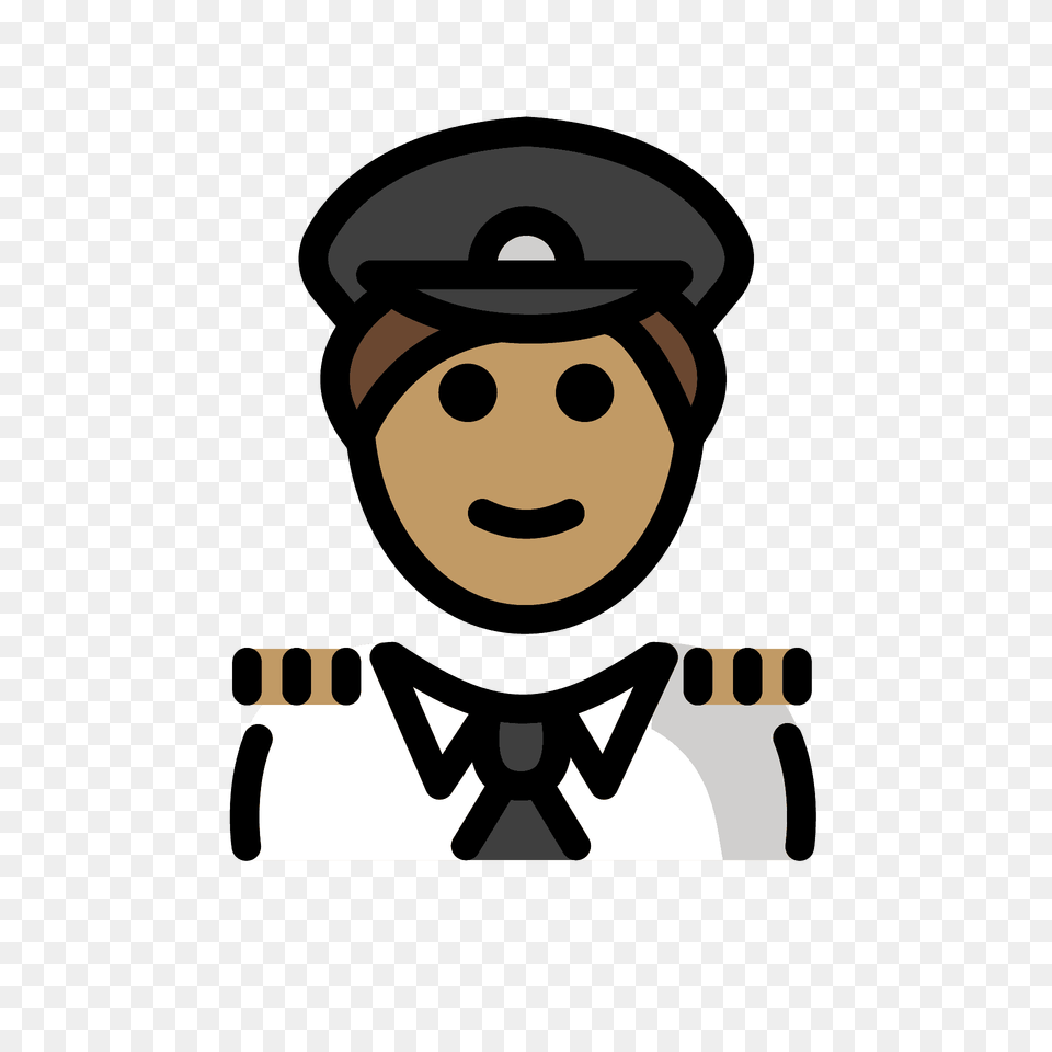 Man Pilot Emoji Clipart, Captain, Officer, Person, People Png Image