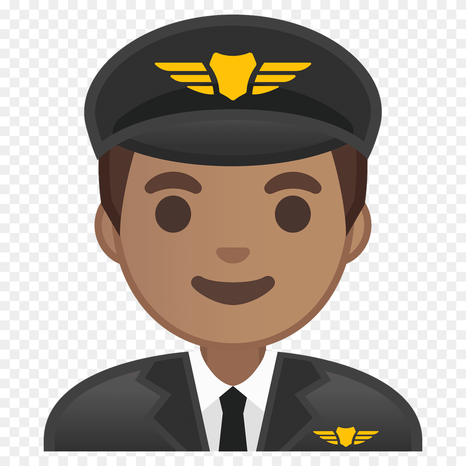 Man Pilot Emoji Clipart, Person, Cap, Captain, Clothing Free Png