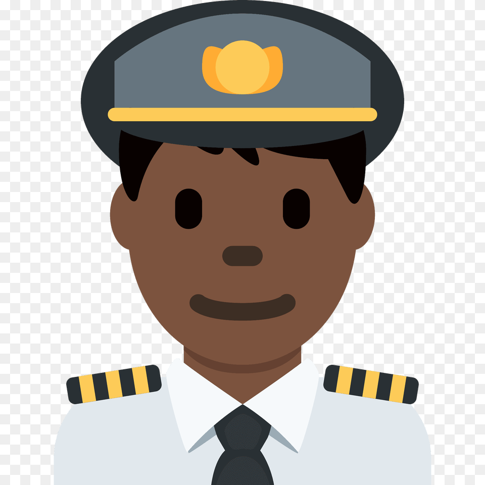 Man Pilot Emoji Clipart, Captain, Officer, Person, Adult Free Transparent Png