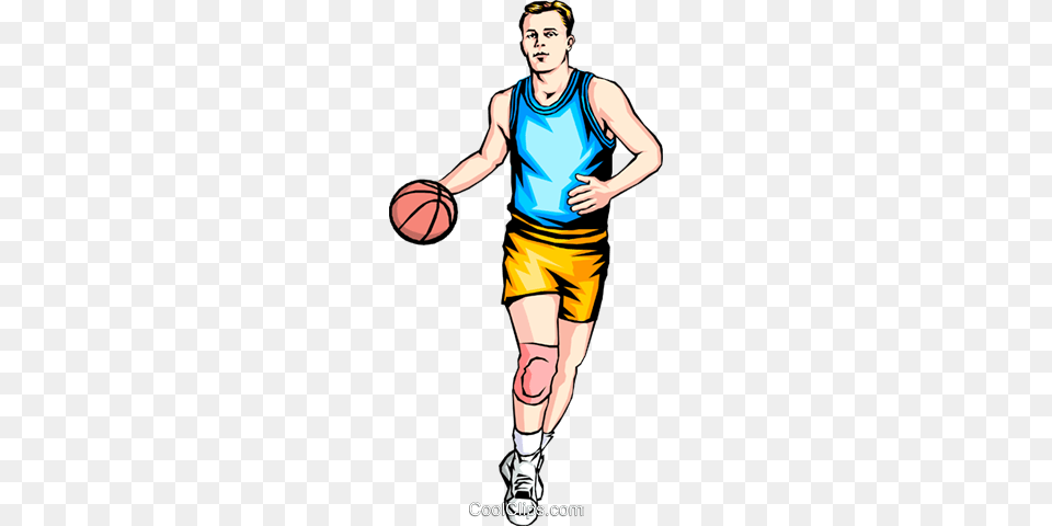 Man Playing Basketball Royalty Vector Clip Art Man Playing Basketball Clipart, Shorts, Clothing, Person, Ball Free Png Download