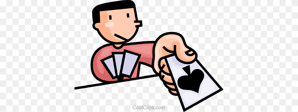Man Playing Cards Royalty Free Vector Clip Art Illustration, Body Part, Hand, Person, Reading Png