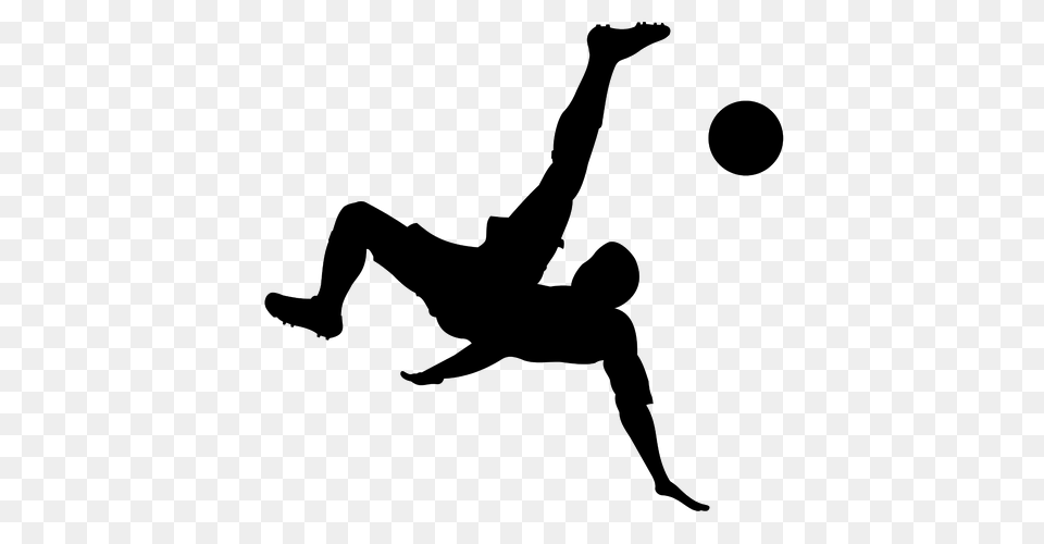 Man Playing Football Silhouette Vector Image, Baby, Person Free Transparent Png