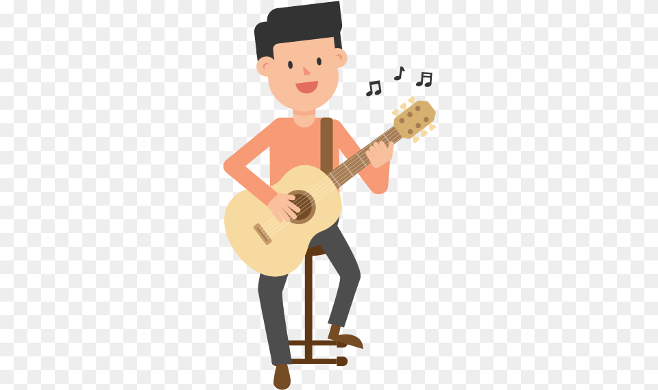 Man Playing Guitar Illustration, Musical Instrument, Person, Performer, Musician Png Image