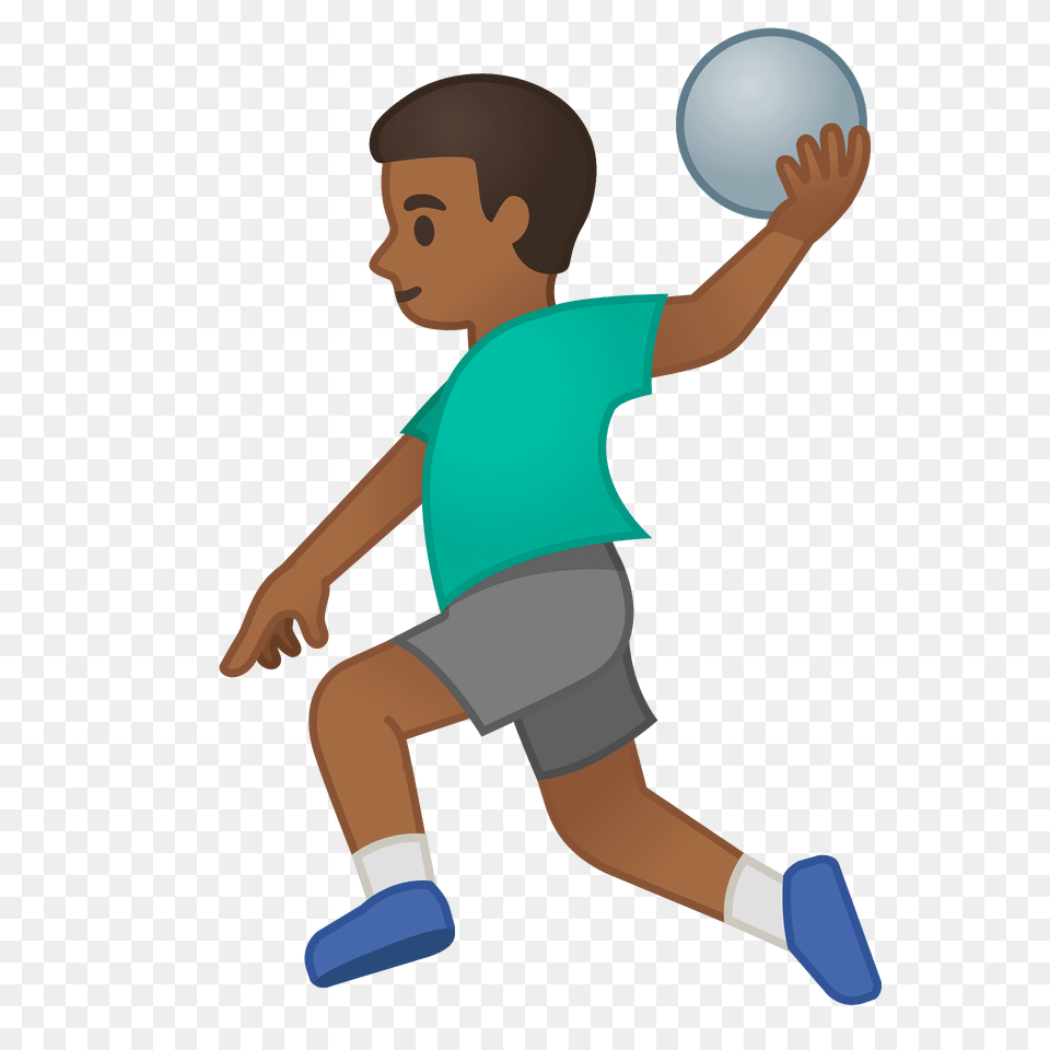 Man Playing Handball Emoji Clipart, Sphere, Ball, Clothing, Person Png Image