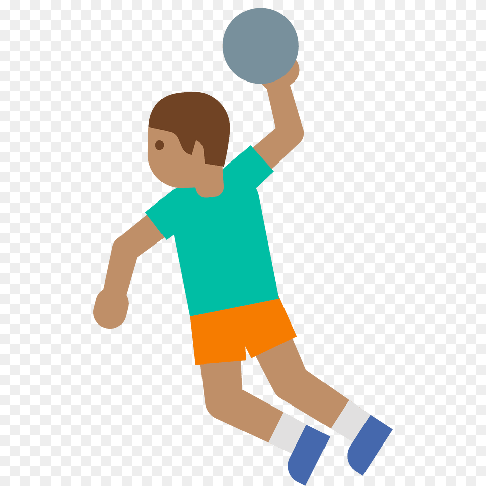 Man Playing Handball Emoji Clipart, Ball, Sphere, Sport, Clothing Free Png Download
