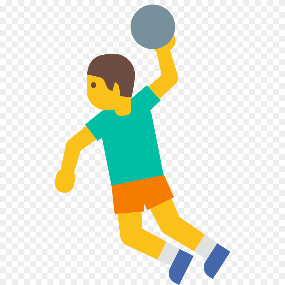 Man Playing Handball Emoji Clipart, Ball, Sport, Sphere, Child Free Png Download