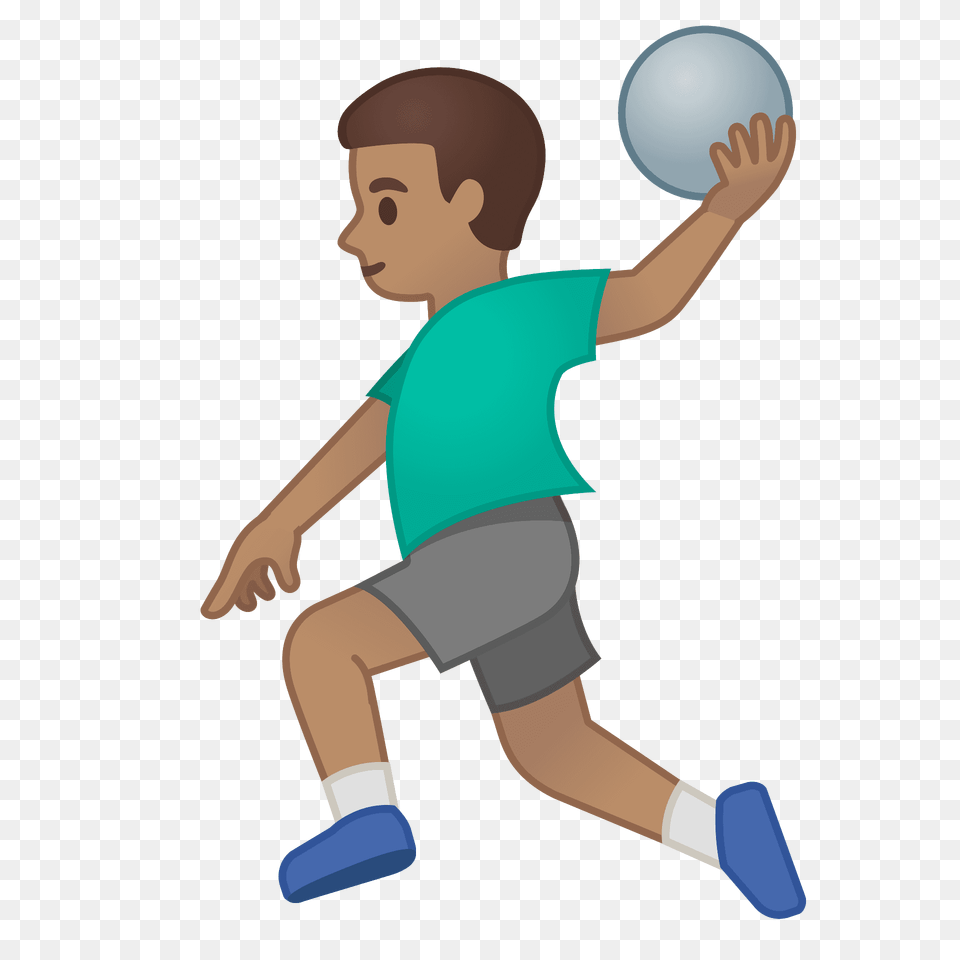 Man Playing Handball Emoji Clipart, Sphere, Ball, Shorts, Person Free Png Download