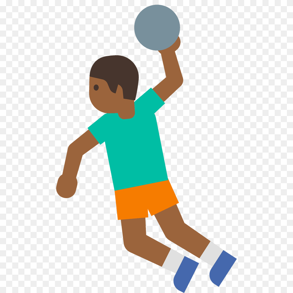 Man Playing Handball Emoji Clipart, Ball, Sphere, Sport, Child Png Image