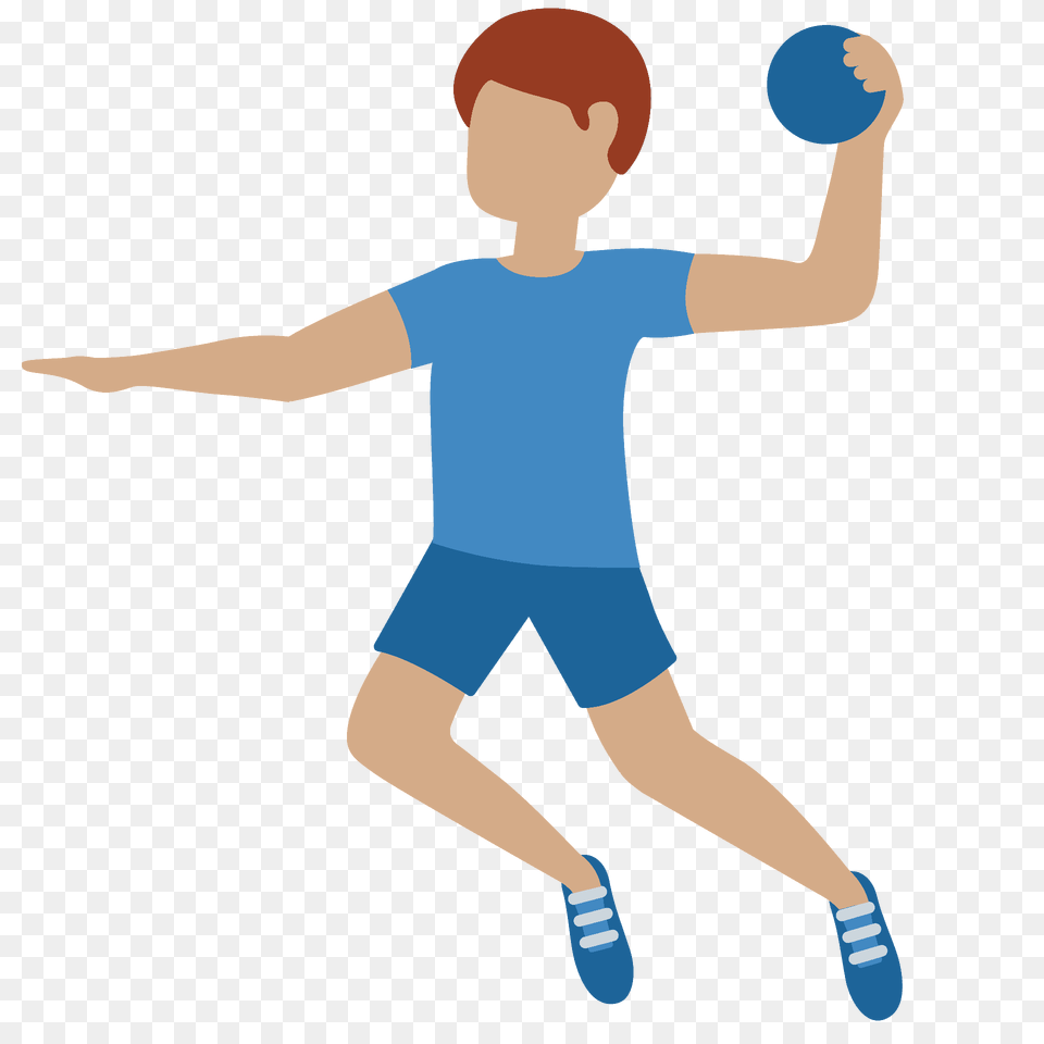 Man Playing Handball Emoji Clipart, Ball, Sport, Person, Male Png Image