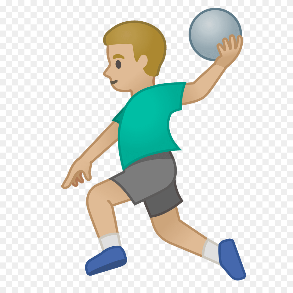 Man Playing Handball Emoji Clipart, Sphere, Baby, Shorts, Person Free Transparent Png