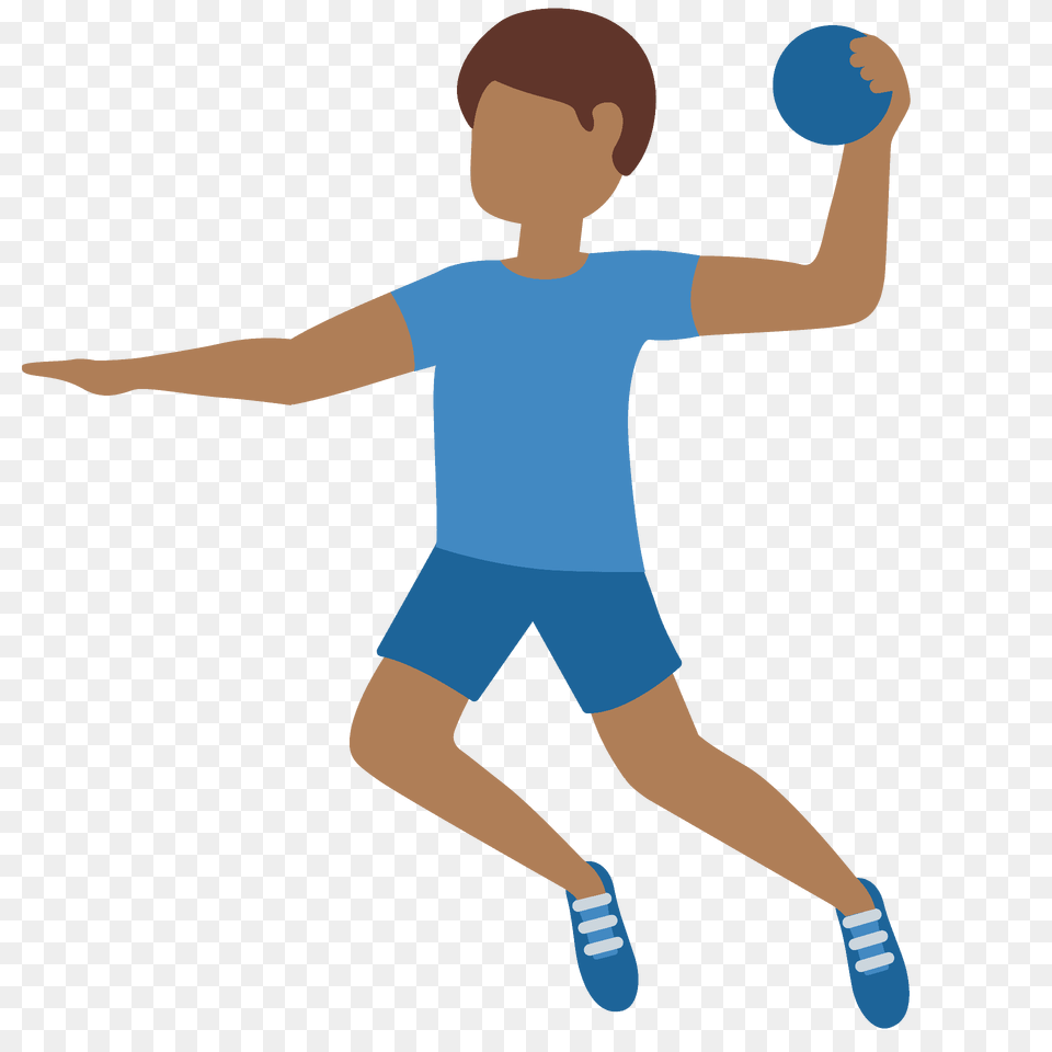 Man Playing Handball Emoji Clipart, Ball, Sport, Person, Male Free Png Download