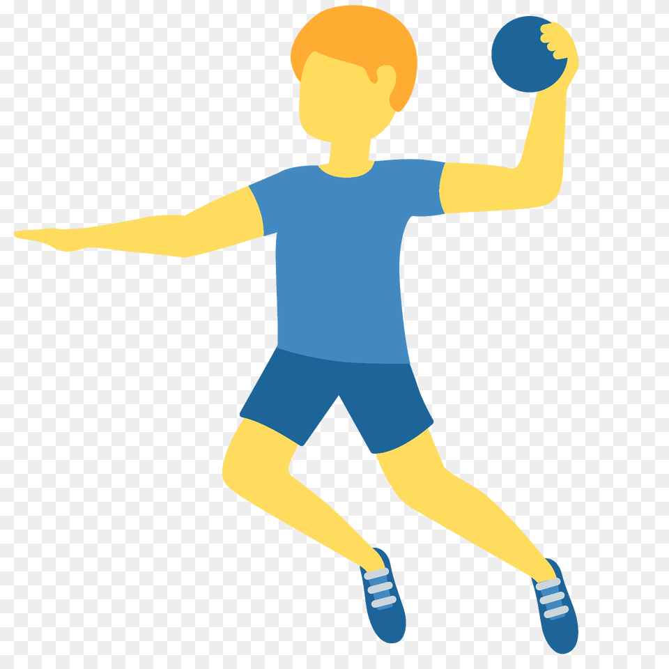 Man Playing Handball Emoji Clipart, Ball, Sport, Person, Male Png Image