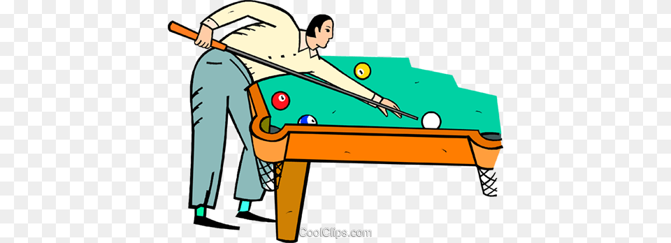 Man Playing Pool Royalty Vector Clip Art Illustration, Table, Indoors, Furniture, Billiard Room Png