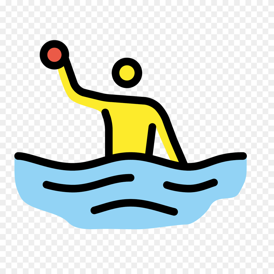 Man Playing Water Polo Emoji Clipart, Outdoors, Device, Grass, Lawn Png