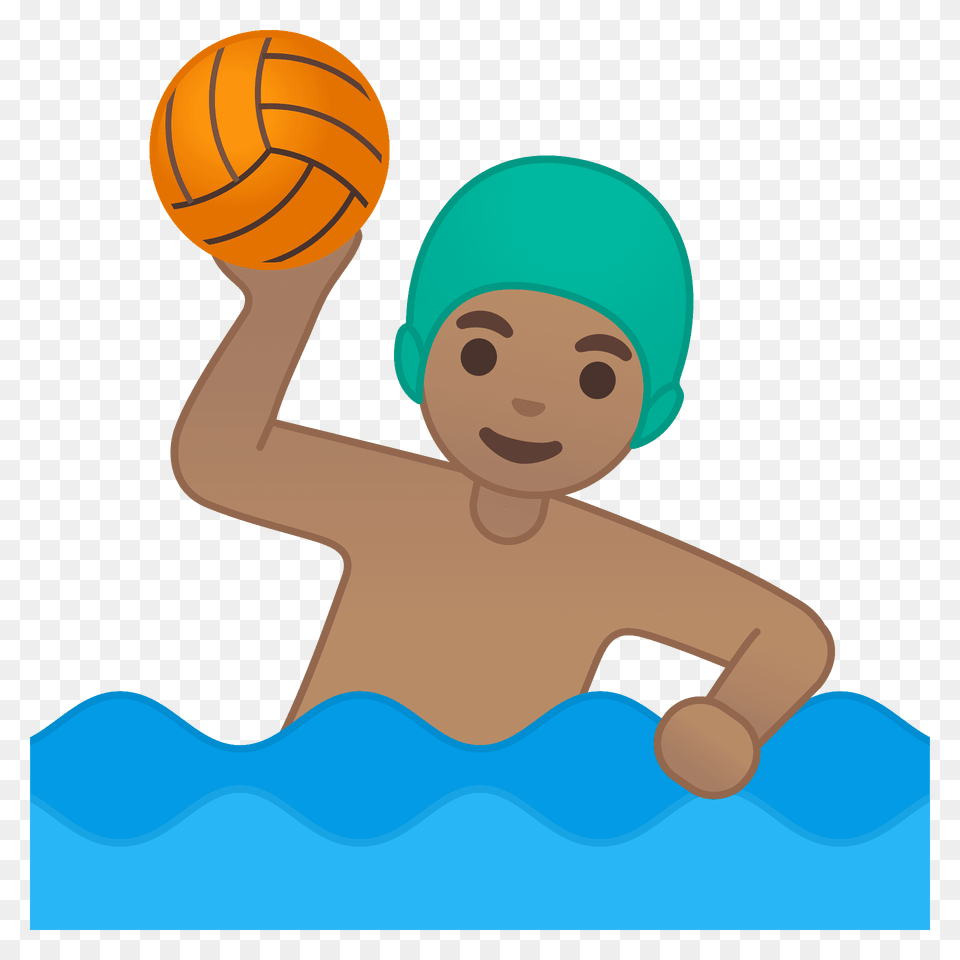 Man Playing Water Polo Emoji Clipart, Clothing, Hat, Cap, Bathing Cap Png