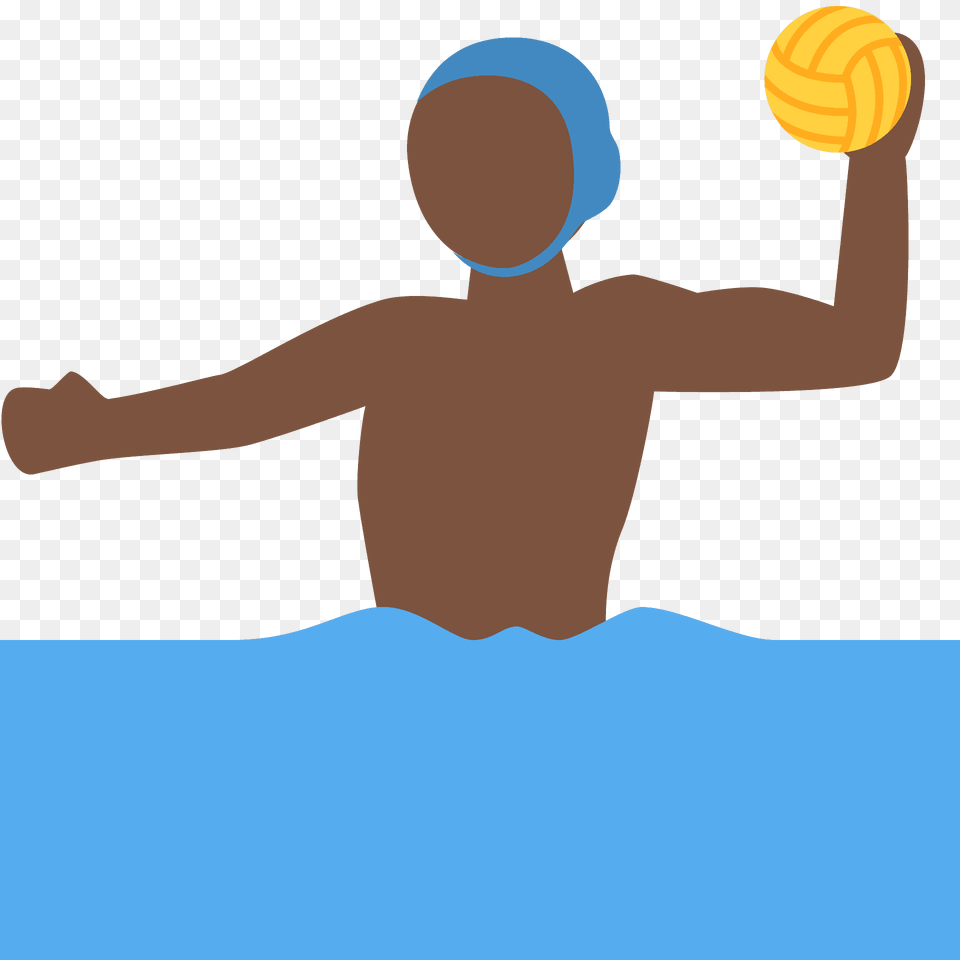 Man Playing Water Polo Emoji Clipart, Bathing Cap, Cap, Clothing, Hat Free Png