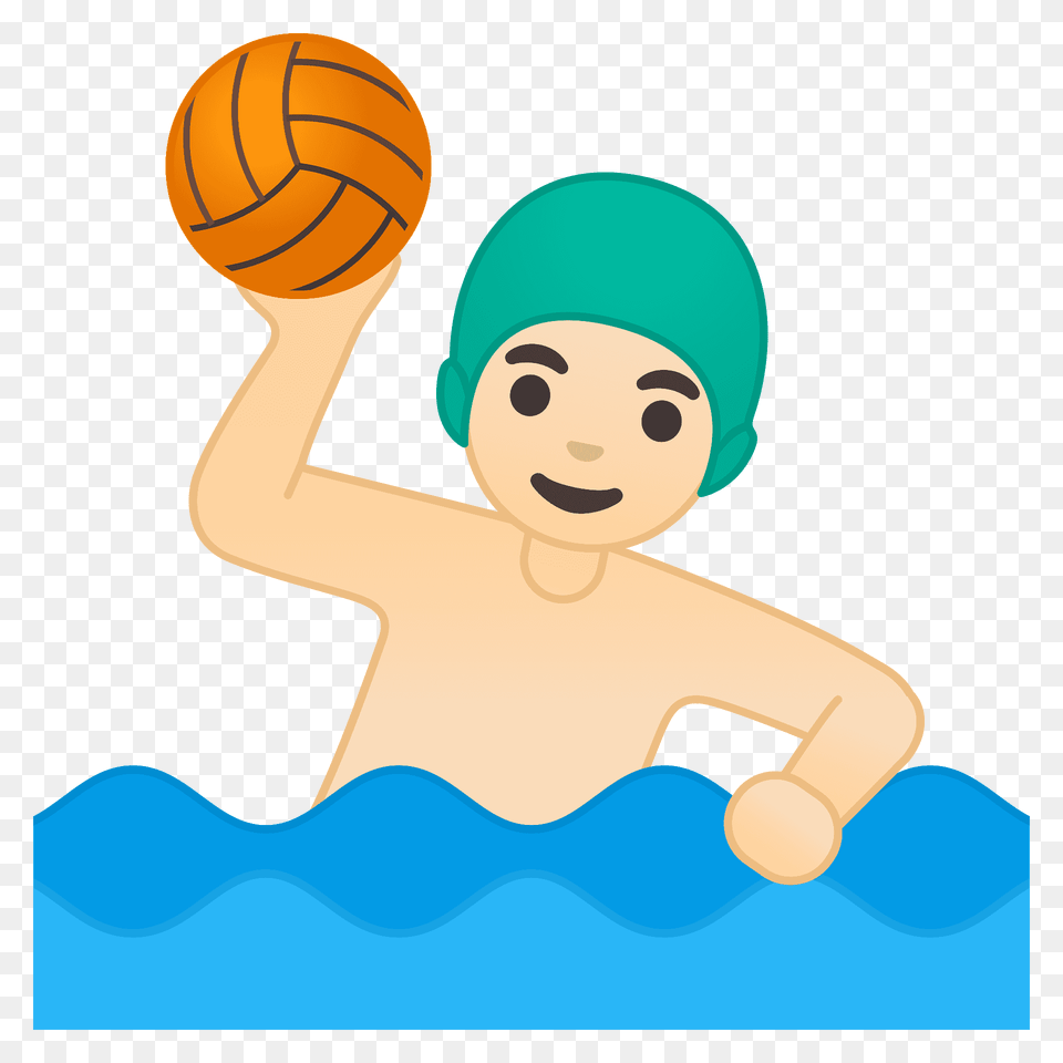 Man Playing Water Polo Emoji Clipart, Clothing, Hat, Cap, Bathing Cap Free Png Download