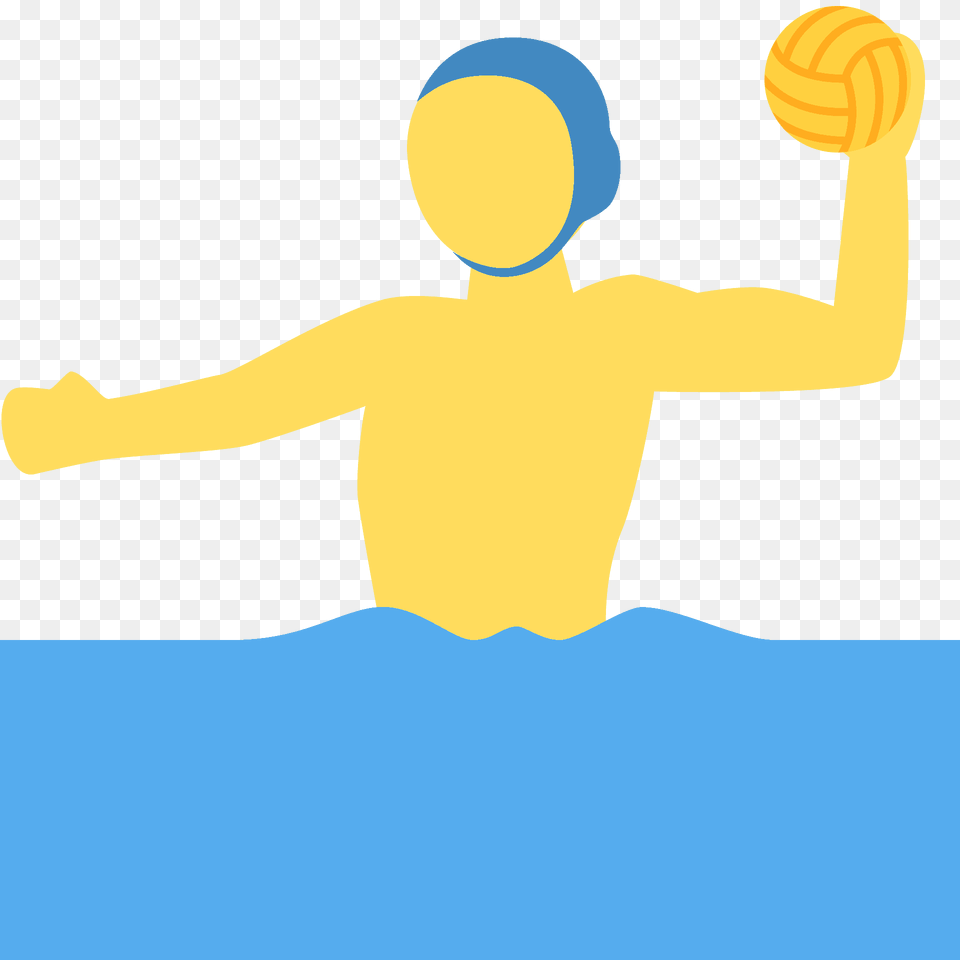 Man Playing Water Polo Emoji Clipart, Swimwear, Bathing Cap, Cap, Clothing Png Image
