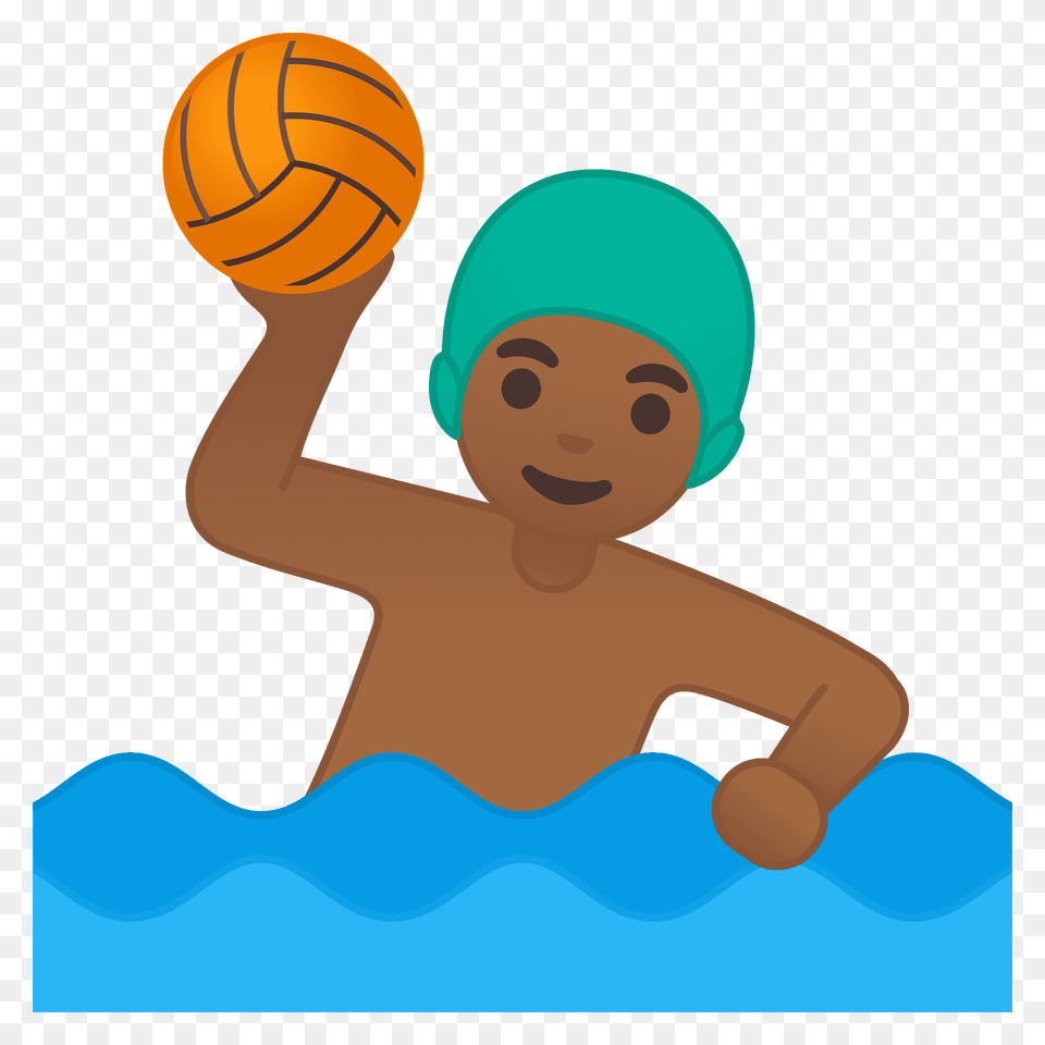 Man Playing Water Polo Emoji Clipart, Clothing, Hat, Cap, Bathing Cap Free Transparent Png