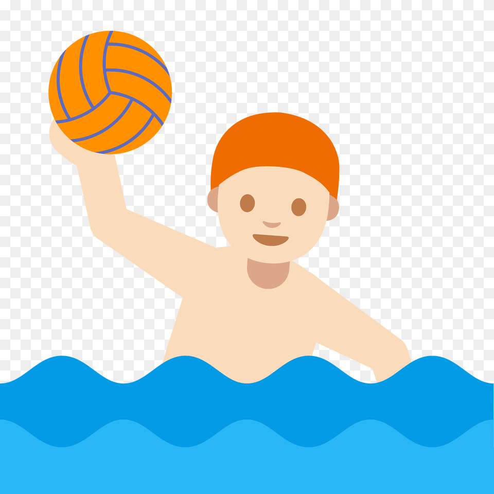 Man Playing Water Polo Emoji Clipart, Hat, Cap, Clothing, Bathing Cap Png Image