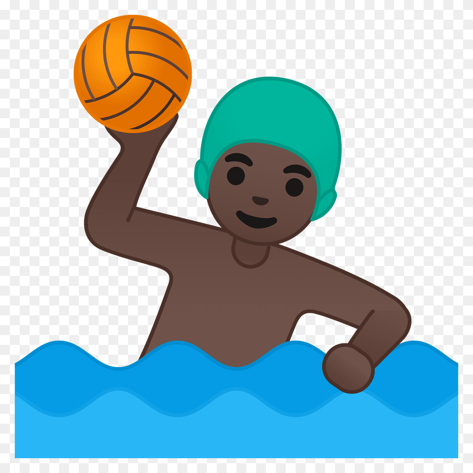 Man Playing Water Polo Emoji Clipart, Hat, Clothing, Cap, Ball Png Image