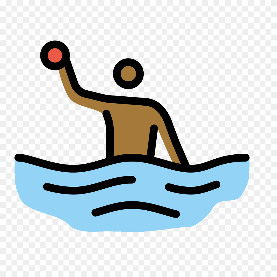 Man Playing Water Polo Emoji Clipart, Outdoors, Nature, Plant, Lawn Mower Free Png