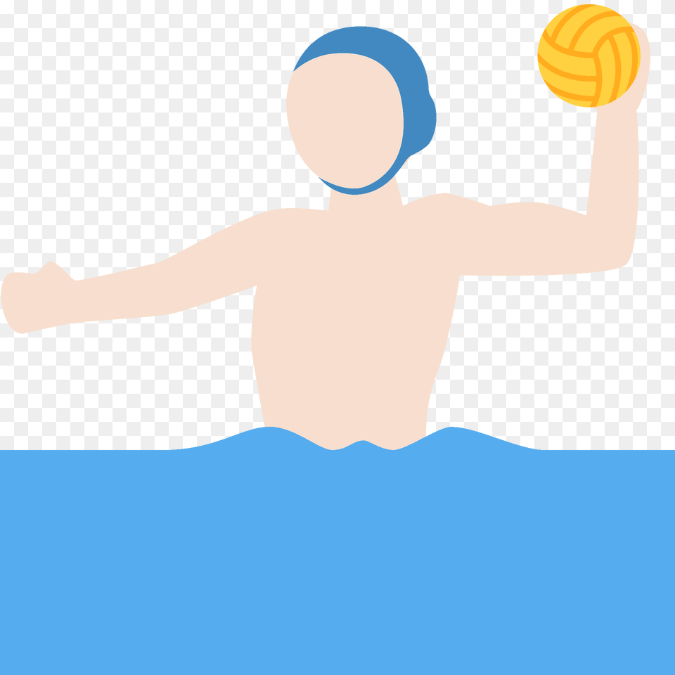 Man Playing Water Polo Emoji Clipart, Bathing Cap, Cap, Clothing, Hat Png