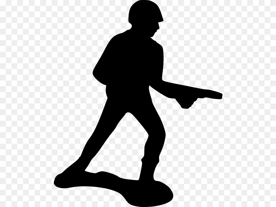 Man Point Silhouette Clipart, Gray Png Image
