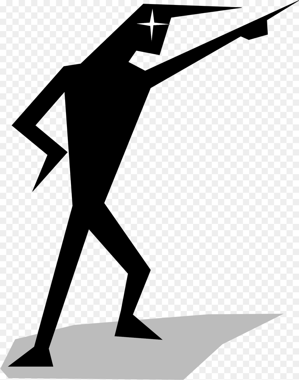 Man Pointing, Symbol, Stencil Free Png Download