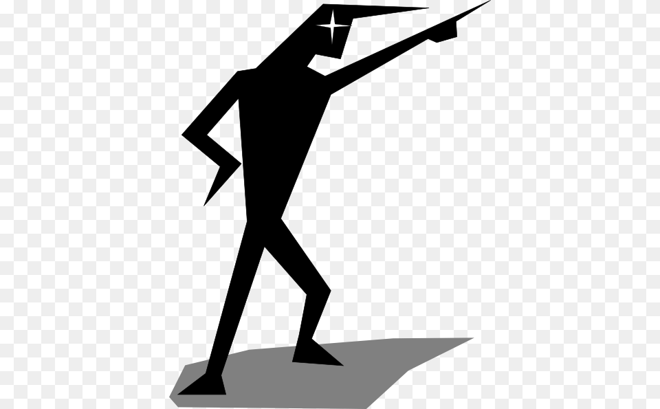 Man Pointing Clip Art At Clker Com Vector Clip Art Animated Man Pointing, People, Person, Silhouette, Stencil Png Image