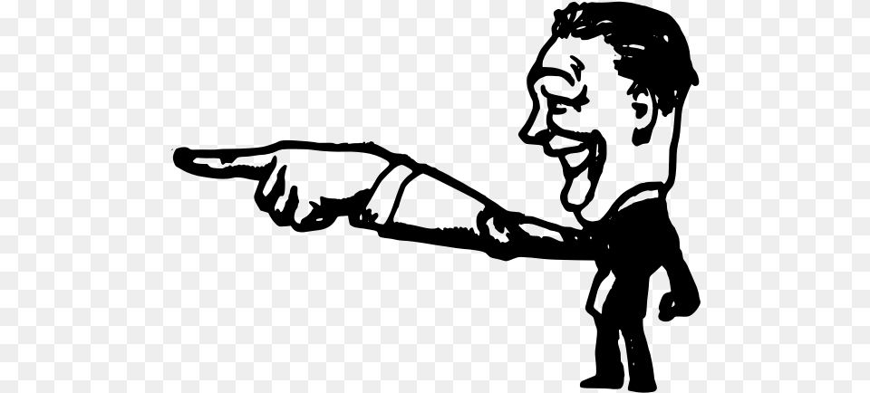Man Pointing Finger Cartoon, Gray Free Transparent Png
