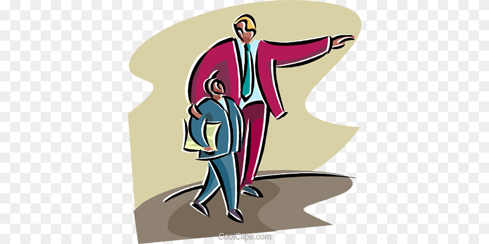 Man Pointing The Way To An Associate Royalty Vector Define Mentor, Walking, Suit, Person, Formal Wear Free Transparent Png