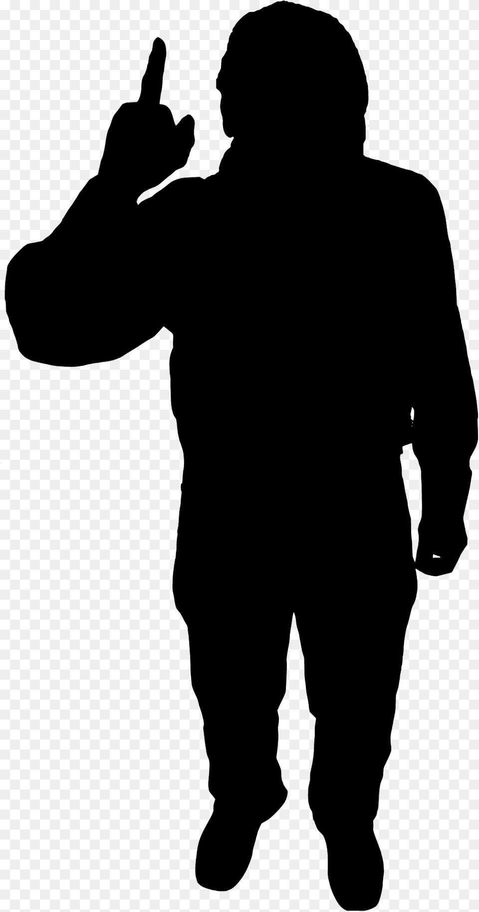 Man Pointing Up Silhouette, Person, Male, Adult, Finger Png Image