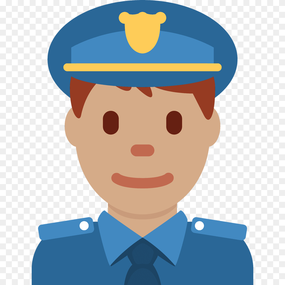 Man Police Officer Emoji Clipart, Captain, Person, Baby, Face Png Image