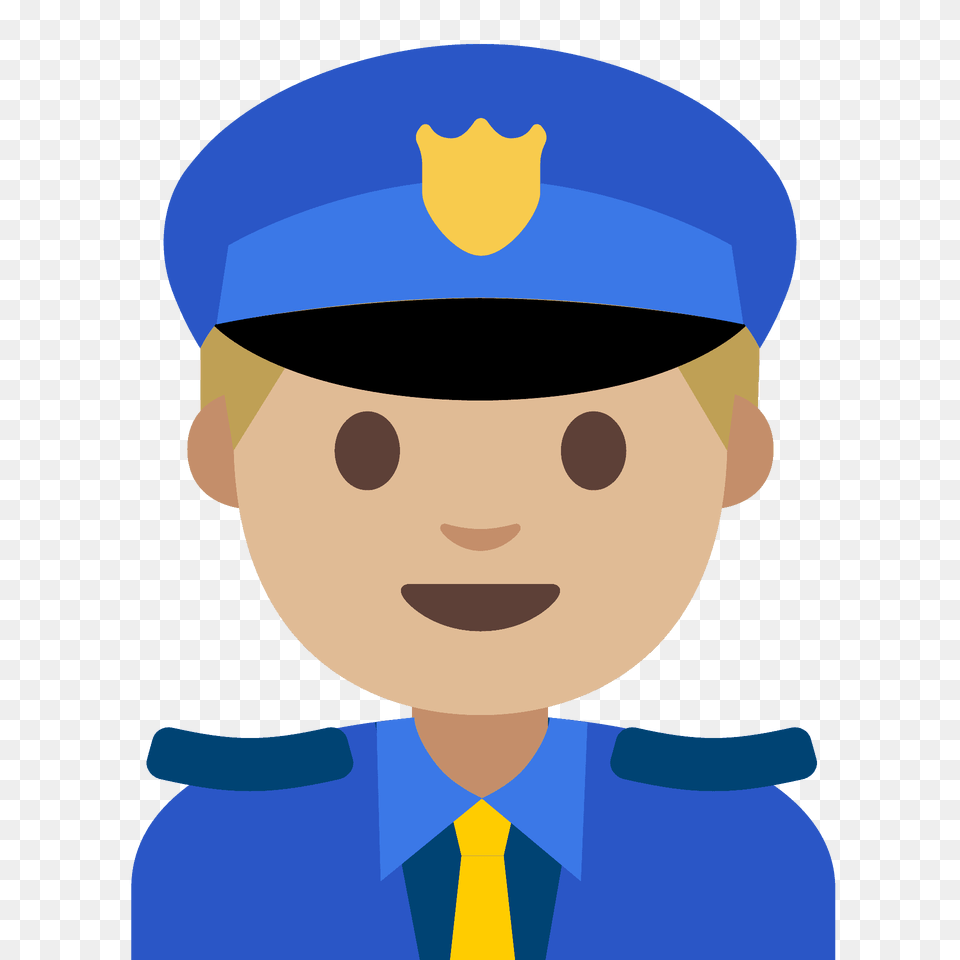 Man Police Officer Emoji Clipart, Baby, Captain, Person, Face Free Png Download