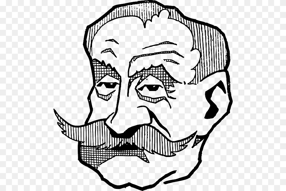 Man Portrait Face Person Mustache Ferdinand Ferdinand De Saussure Dibujo, Art, Baby, Drawing, Head Free Transparent Png