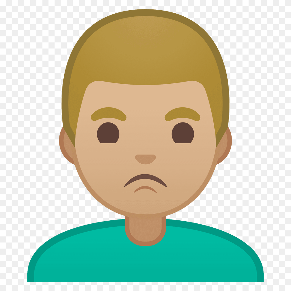 Man Pouting Emoji Clipart, Face, Head, Person, Photography Free Png Download