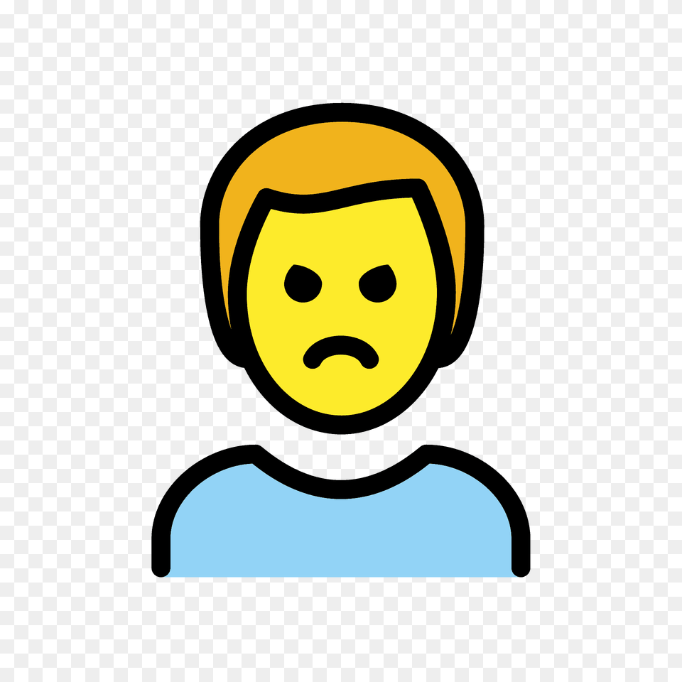 Man Pouting Emoji Clipart, Face, Head, Person Free Png Download